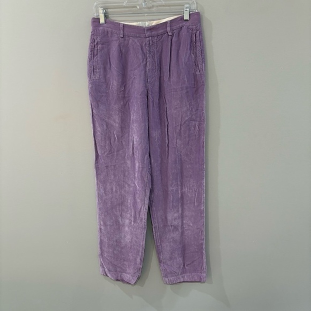 Forte Forte Pants Wide Leg Casual in Lilac Purple Corduroy